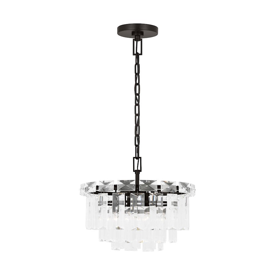 Visual Comfort Studio Arden 4 Light Small Chandelier, Aged Iron - CC1254AI