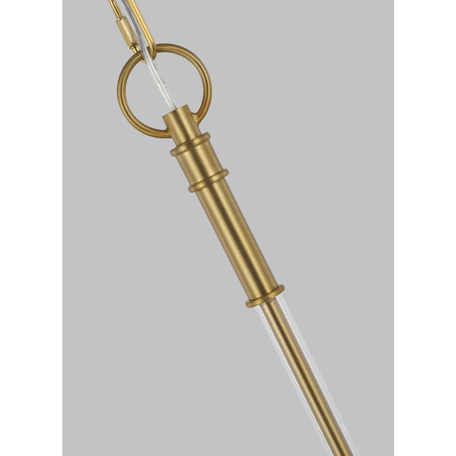 5-Light Medium Chandelier, Burnished Brass