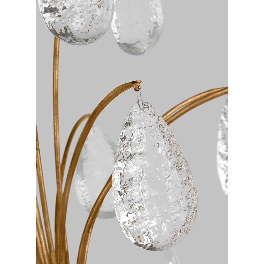 8-Light Extra Chandelier, Ant Gild