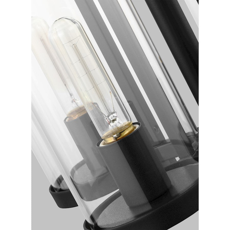 4-Light Outdoor Chandelier, Black