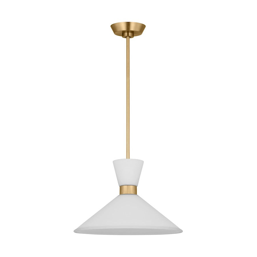 1 Light Med Pendant, Brass