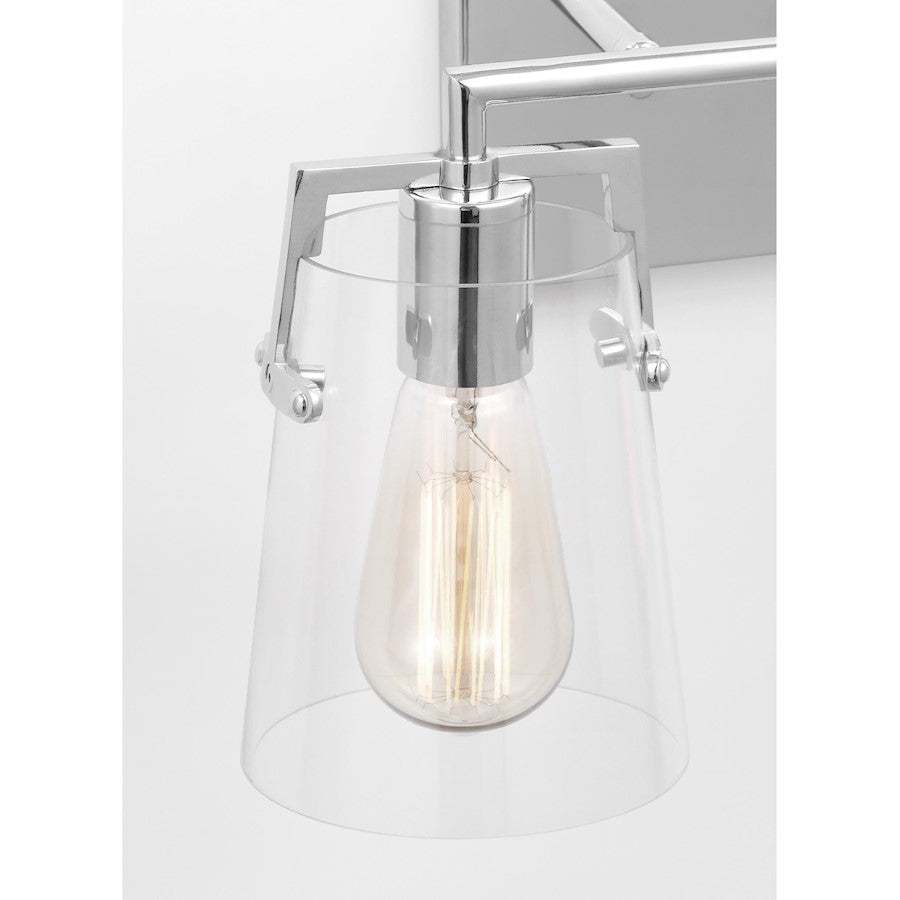 2 Light Bathroom Vanity Light, Chrome