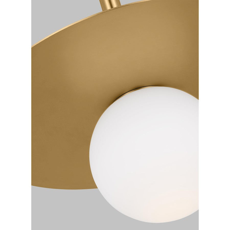 1 Light Large Pendant, Burnished