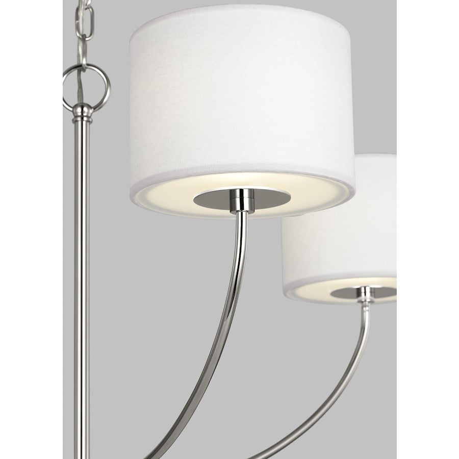 4-Light SM Chandelier, Nickel