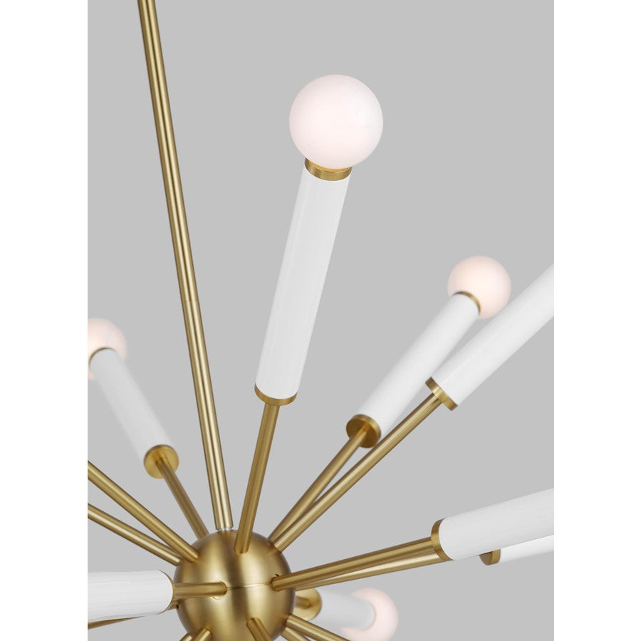 18-Light Full Chandelier, Burnished