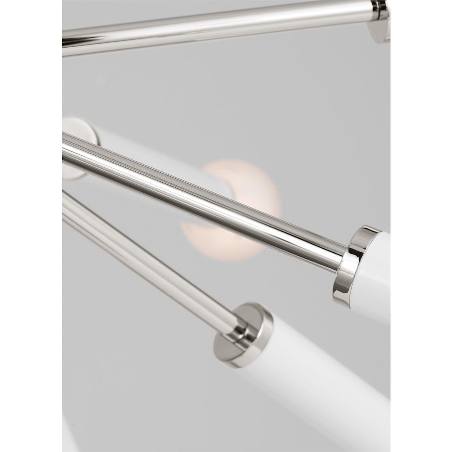 12 Light Down Chandelier, Pol Nickel