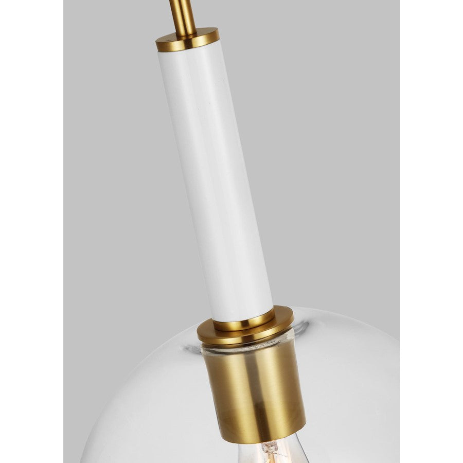 1 Light Round Pendant, Burnished