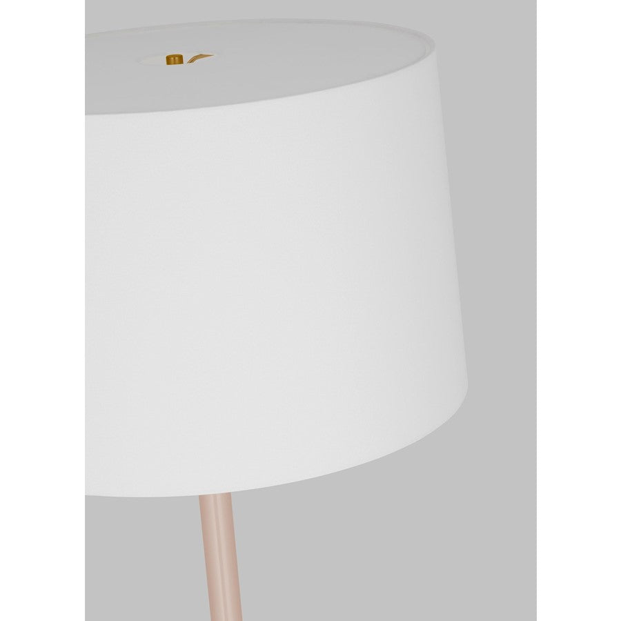 Visual Comfort Studio BLH Monroe Large Floor Lamp, BS/WH Linen