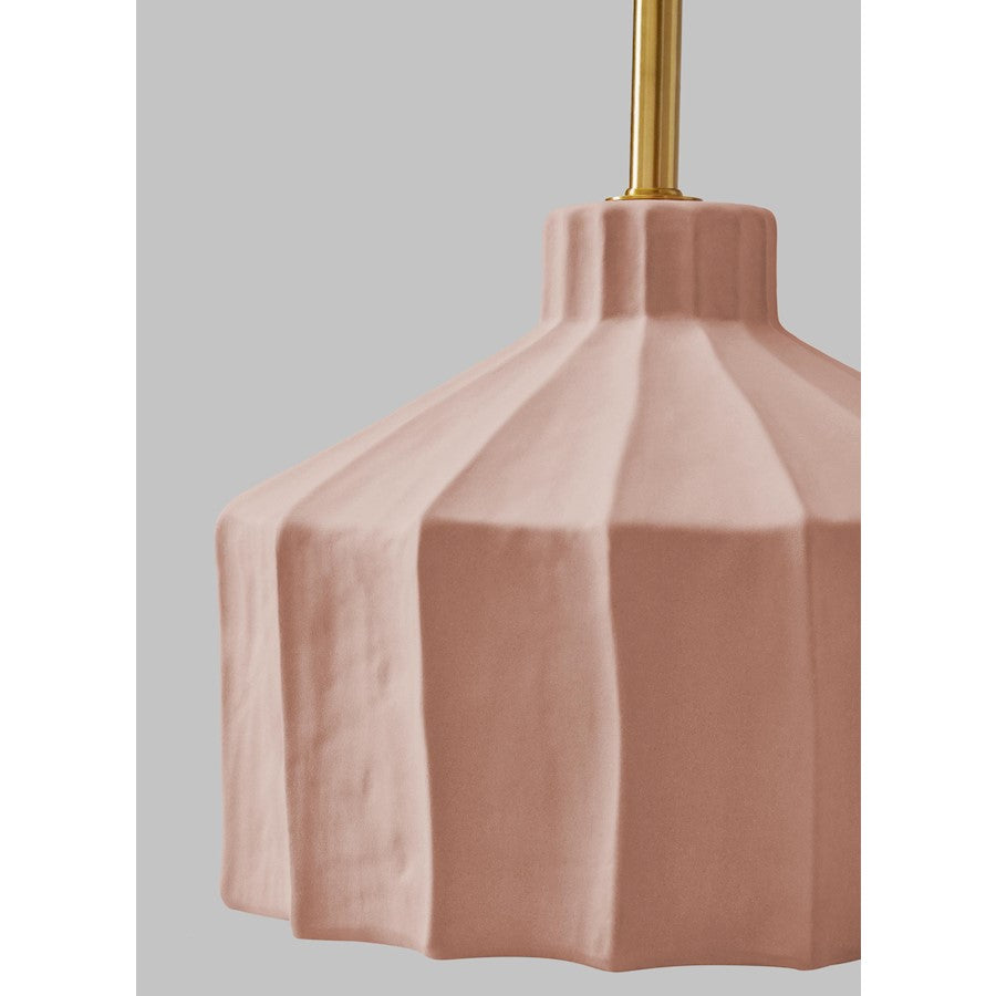 Studio Veneto 1-Lt Med Table Lamp, Dusty Rose/White