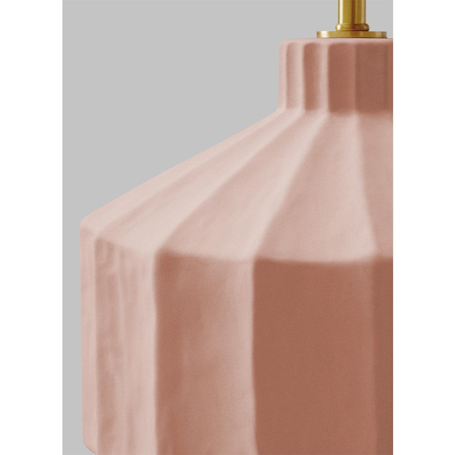 Studio Veneto 1-Lt SM Table Lamp, Dusty Rose/WH Linen