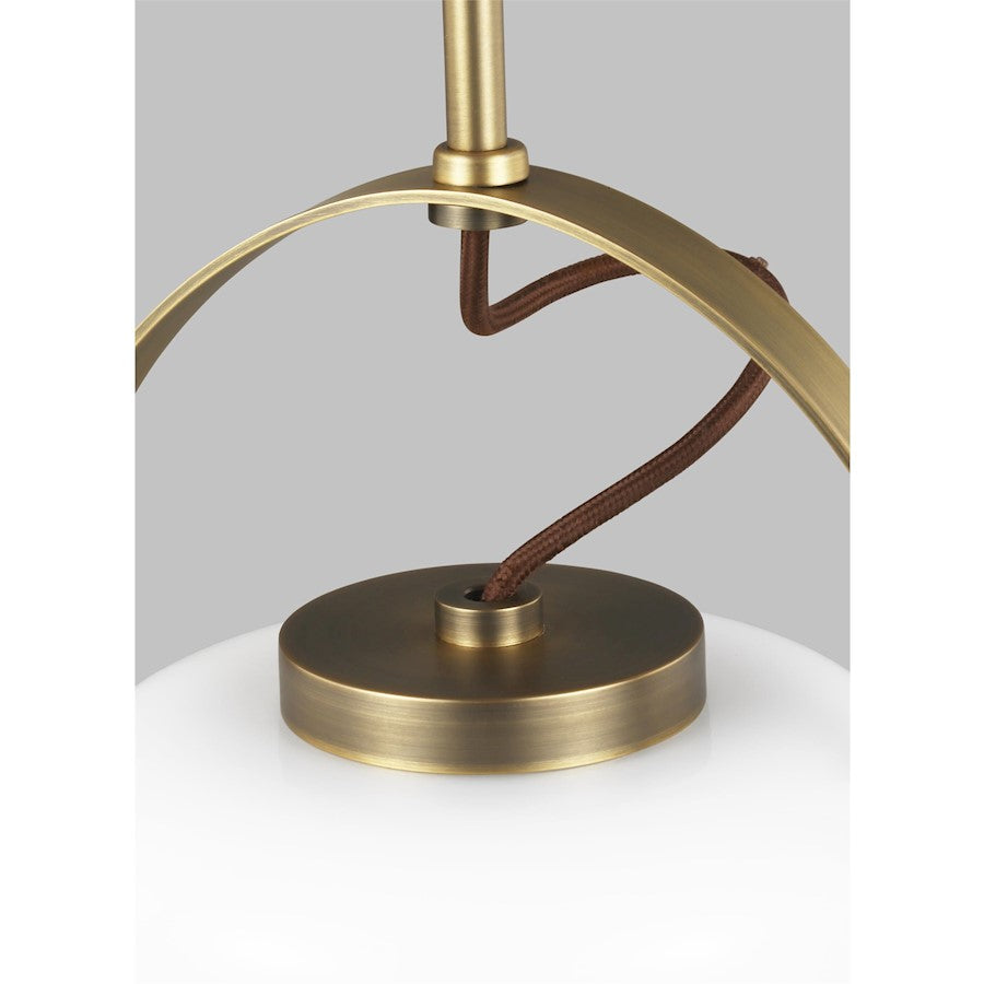 1 Light Medium Pendant, Brass