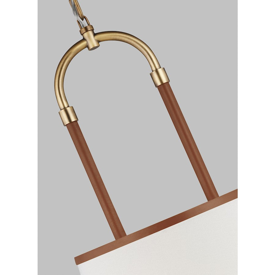 1 Light Medium Pendant, Brass