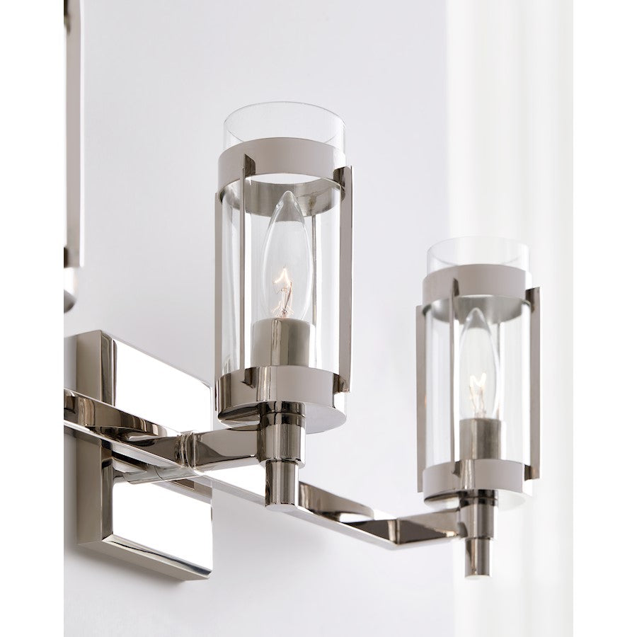 3 Light Bathroom Vanity Light, Polished Nickel