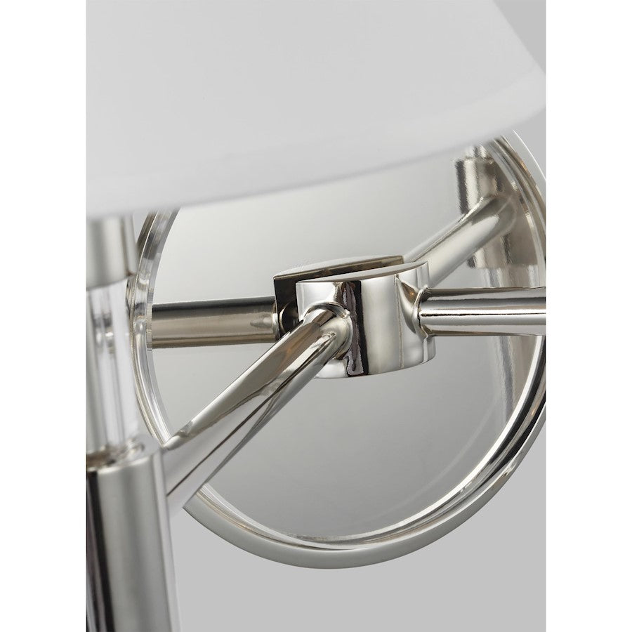 2 Light Bathroom Vanity Light, Polished Nickel