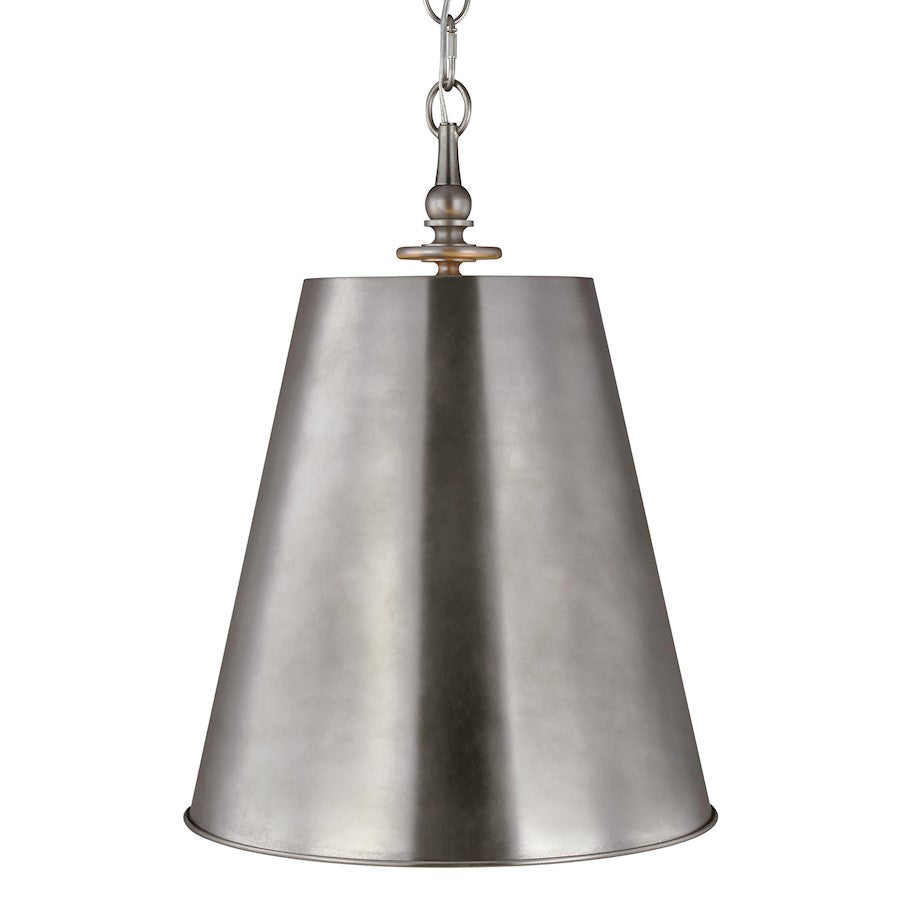 2 Light Tall Pendant, Antique Nickel