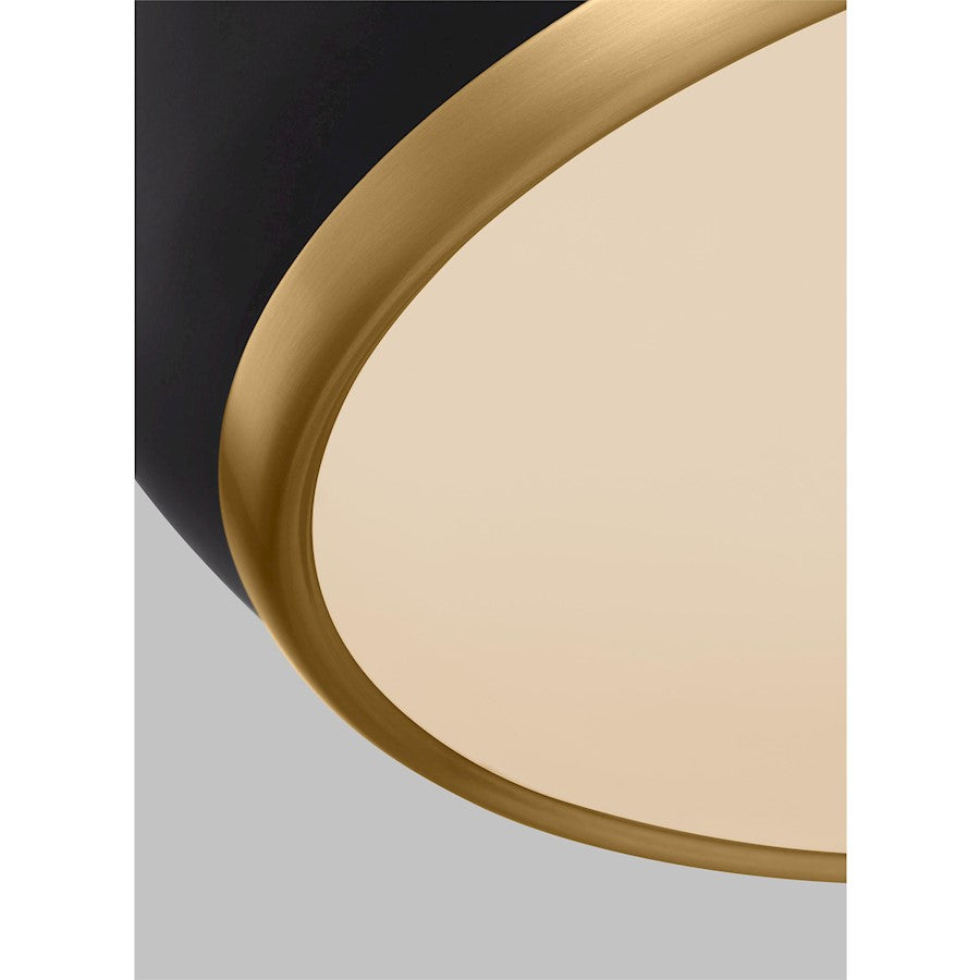 1 Light Med Pendant, Iron/White