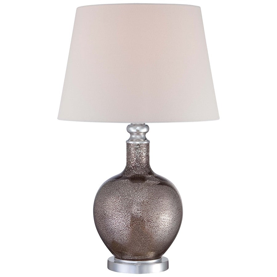Minka Lavery Ambience 16in 1-Light Table Lamp | Traditional Polished Nickel and Red Mercury Glass | Living Room & Bedroom | 16 x 26 in | Model 12416-0