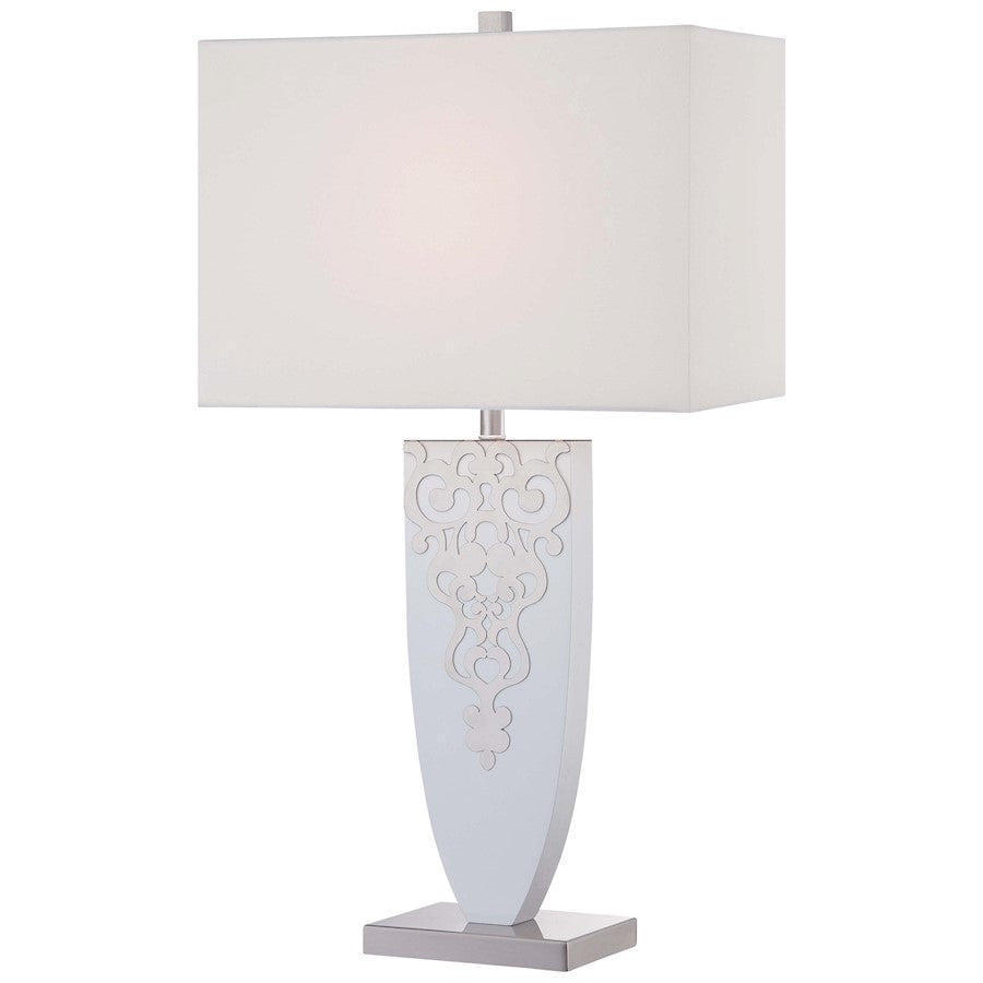 Minka Lavery Ambience 28in Table Lamp | Traditional Brushed Nickel | Living Room & Bedroom Accent | 10 x 16 x 28 in, 1-Light | Model 12421-0