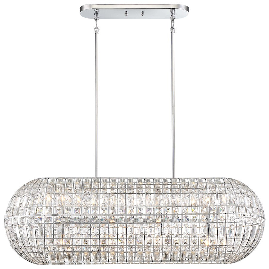 Minka Lavery Palermo 42in 4-Light Island Light | Chrome Transitional | Kitchen Island & Dining Room | 14 x 42 x 14 in | Model 2388-77