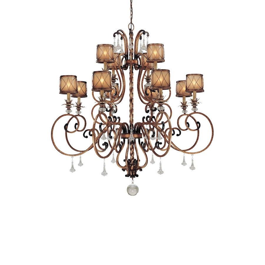 Minka Lavery Aston Court 52in 12-Light Chandelier | Traditional Aston Court Bronze | Grand Dining Room & Entryway | 52 x 52 x 56 in | Model 4758-206