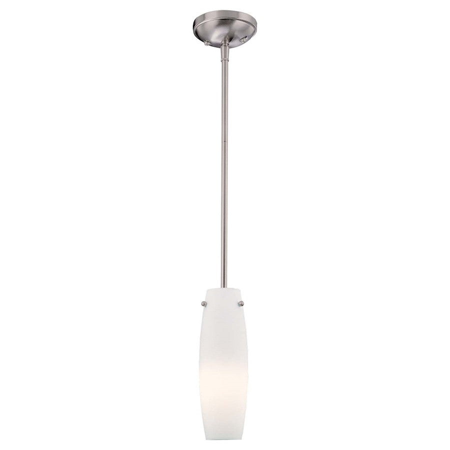 Minka Lavery 4.5in 1-Light Mini Pendant | Contemporary Brushed Nickel | Kitchen Island & Accent Light | 4.5 x 4.5 x 11 in | Model 63-84-PL
