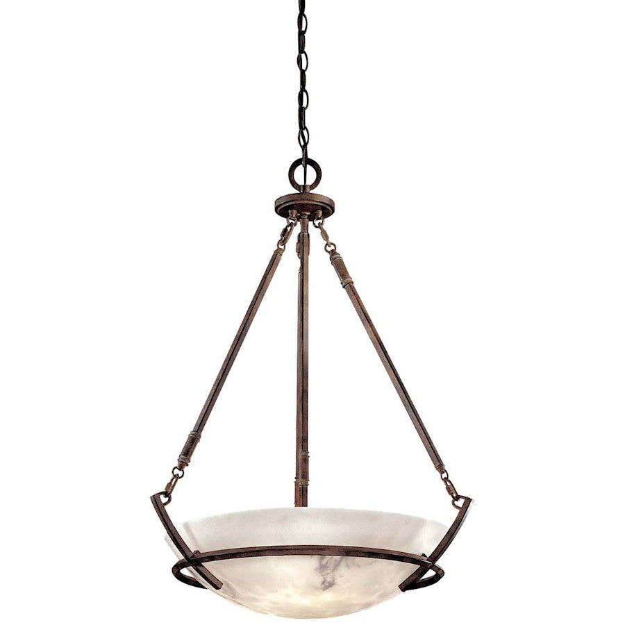 Minka Lavery Calavera 24in 3-Light Pendant | Industrial Nutmeg and Stone | Kitchen Island & Dining Room | 24 x 24 x 32 in | Model 682-14