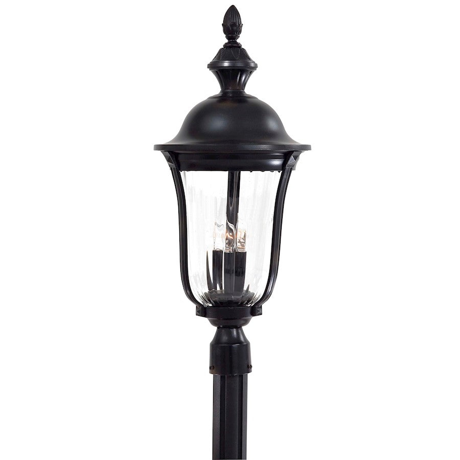 Minka Lavery Morgan Park 12in 3-Light Post Mount | Traditional Heritage Finish Outdoor Lantern | Driveway & Garden Path | Model 8846-94