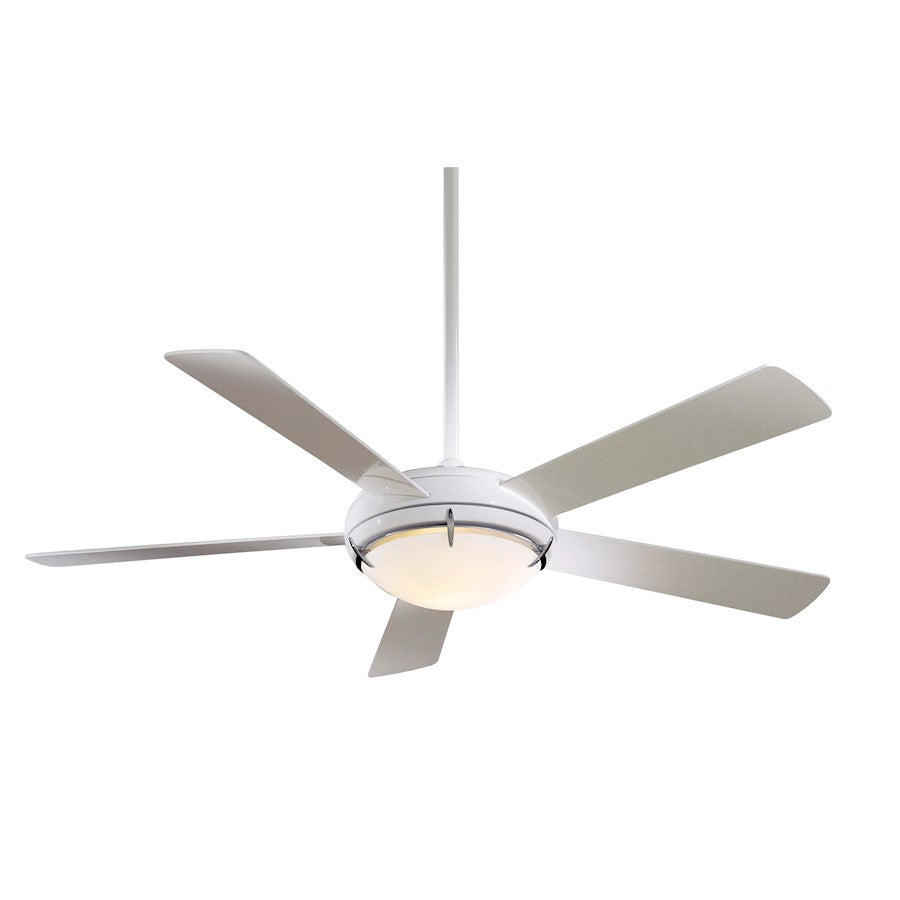 Minka Aire Como 54in Ceiling Fan | Contemporary White | Living Room & Great Room | 54 x 54 x 14 in | Model F603-WH