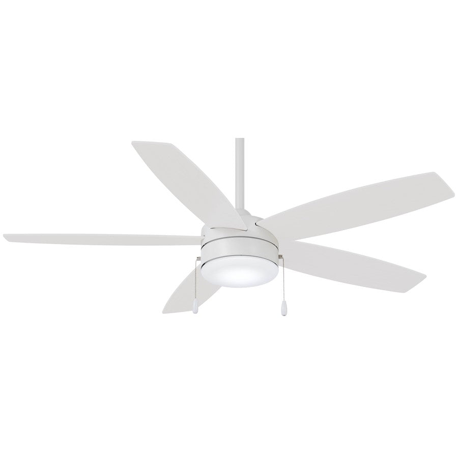 Minka Aire Airetor LED 52in Ceiling Fan | Transitional Flat White Finish | Living Room & Bedroom | 52 x 52 x 13 in | Model F673L-WHF