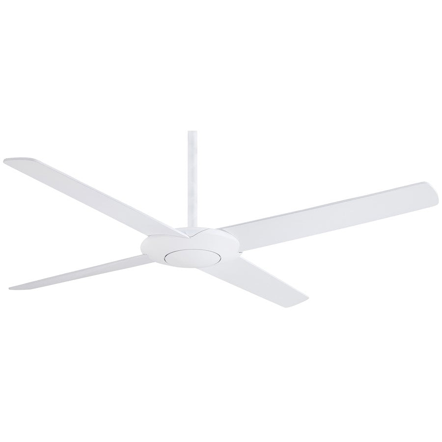 Minka Aire Pancake 52in Ceiling Fan | Contemporary Flat White | Living Room & Bedroom | 52 x 52 x 10 in | Model F738-WHF