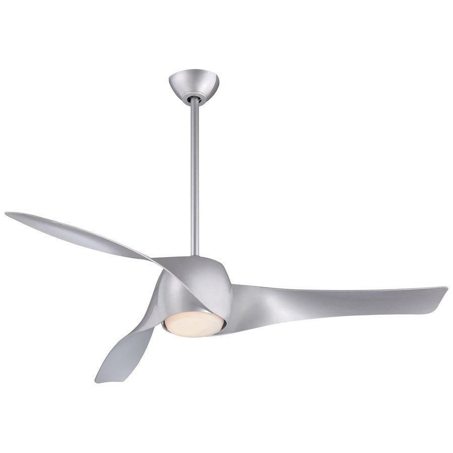 Minka Aire Artemis LED 58in Ceiling Fan | Transitional Silver Finish | Living Room & Bedroom | 58 x 58 x 16 in | Model F803DL-SL