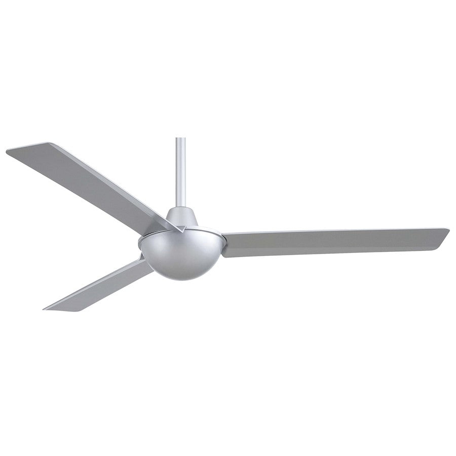 Minka Aire Kewl 52in Ceiling Fan | Silver Contemporary | Living Room & Bedroom | 52 x 52 x 11 in | Model F833-SL