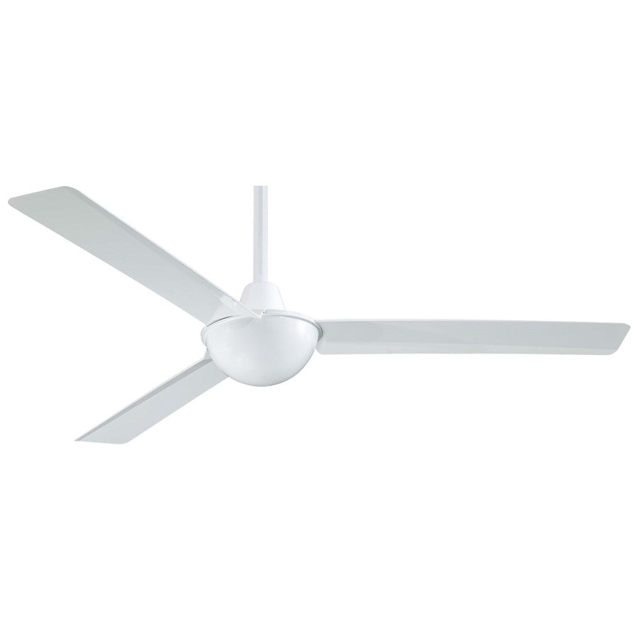 Minka Aire Kewl 52in Ceiling Fan | Contemporary White | Living Room & Bedroom | 52 x 52 x 11 in | Model F833-WH