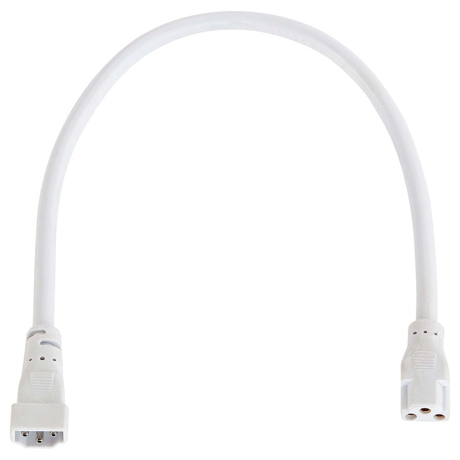 George Kovacs 11in LED Under-Cabinet Flex Connector | White Contemporary | Kitchen Cabinet Lighting Accessory | 11 x 0.5 in | Model GKUC-W11-044