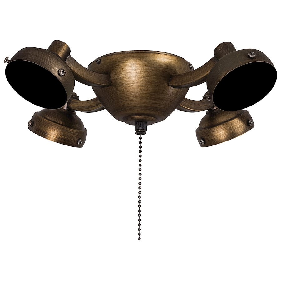 Minka Aire 4-Bulb Light Kit 11.75in | Traditional Cognac | Ceiling Fan Accessory | 12 x 12 x 3 in | Model K34-CC