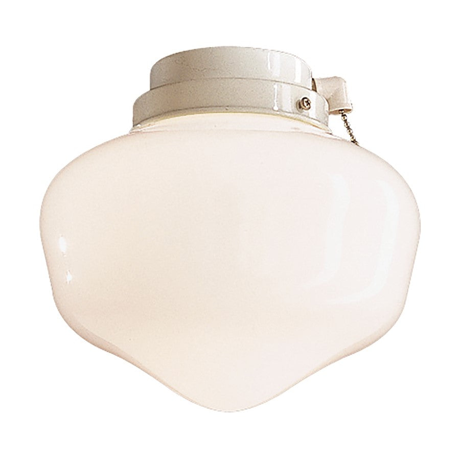 Minka Aire Universal 7 3/4in LED Light Kit | Traditional White | Ceiling Fan Accessory | 8 x 8 x 7 in, Wet Rated | Model K9402L-44