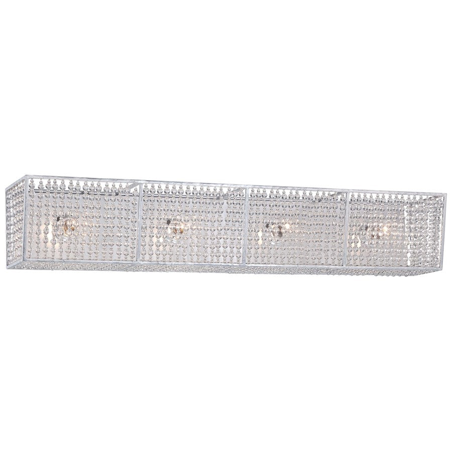 Metropolitan Saybrook 32in 4-Light Bath Vanity Light | Traditional Catalina Silver | Bathroom Vanity | W 32 x D 6 x H 6 in | Model N2734-598