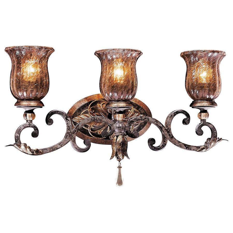 Metropolitan Lighting Sanguesa 3-Light Bath Vanity Light | Traditional Mediterranean Sanguesa Patina Finish | Bathroom Vanity & | Model N6073-194
