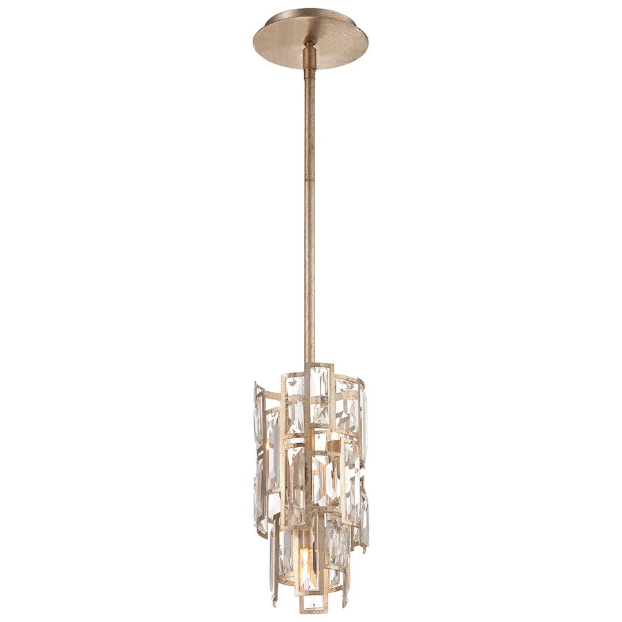 Metropolitan Bel Mondo 6in 3-Light Mini Pendant | Contemporary Luxor Gold and Faceted Crystals | Kitchen Island & Dining Area | Model N6670-274