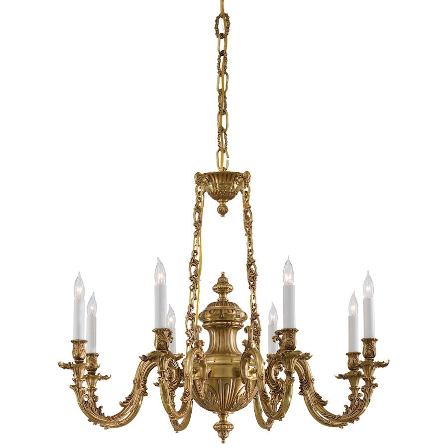 Minka Metropolitan 33in 8-Light Chandelier | Polished Nickel | Dining Room & Foyer | Dry Rated | Model N700408