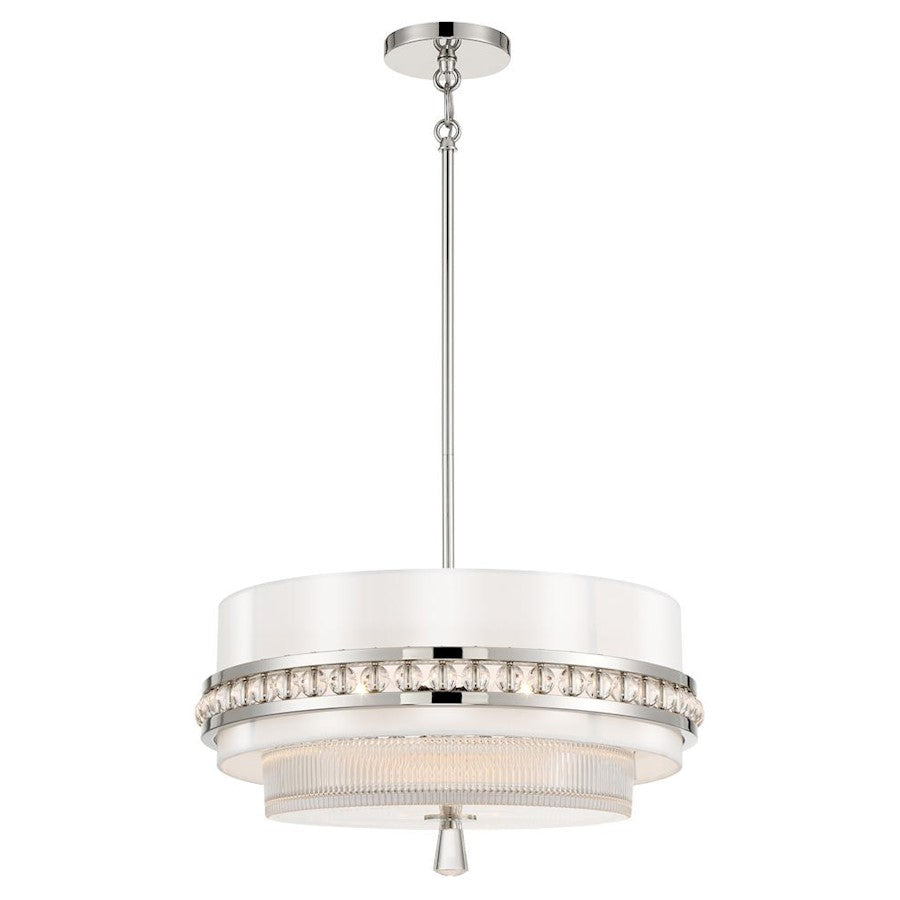 Minka Metropolitan Sutton 18in 3-Light Convertible Semi-Flush/Pendant | Transitional Polished Nickel | Entryway & Dining Room | Model N7383-613