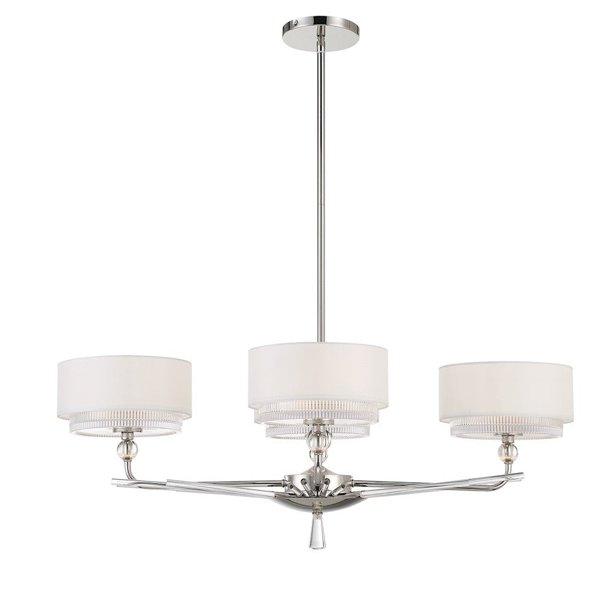 Minka Metropolitan Sutton 38in 4-Light Island | Transitional Polished Nickel | Kitchen Island & Dining Room Pendant | Model N7385-613