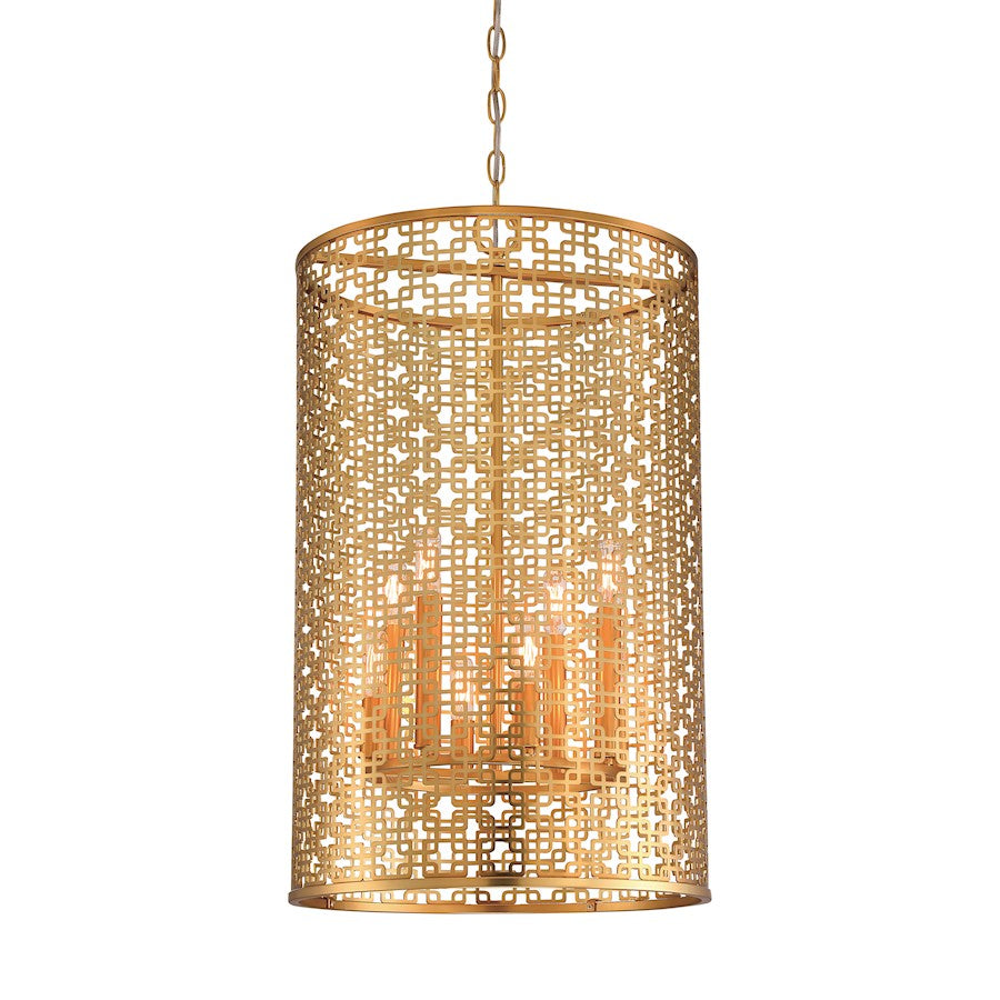 Metropolitan Lighting Blairmoor 16.5in 8-Light Pendant | Contemporary Honey Gold Finish | Kitchen Island & Dining Room | Model N7787-248