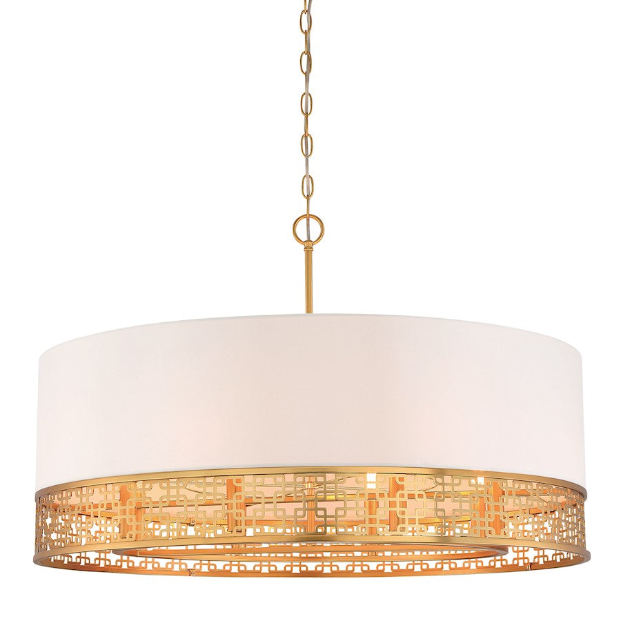 Metropolitan Lighting Blairmoor Small 34in 8-Light Pendant | Contemporary Honey Gold | Kitchen Island & Dining Room | Model N7788-248