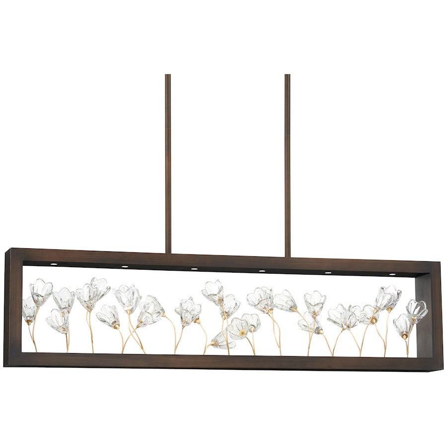 Minka Metropolitan Maison Des Fleurs 42in 6-Light Island Pendant | Traditional Regal Bronze and Empire Gold | Kitchen Island & | Model N7966-730-L