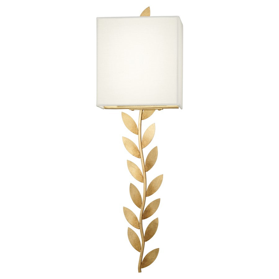 Minka Metropolitan Arbor Grove 24in 2-Light LED Wall Sconce | Ardent Gold Leaf Traditional | Bathroom & Hallway | 7 x 4 x 24 in | Model N7970-696-L