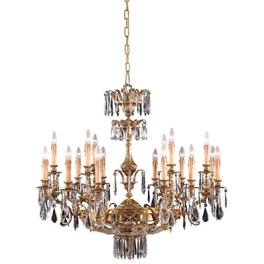 Metropolitan Lighting 18-Light Chandelier | Traditional French Gold | Living Room & Dining Room | 37 x 34 in | Model N9702