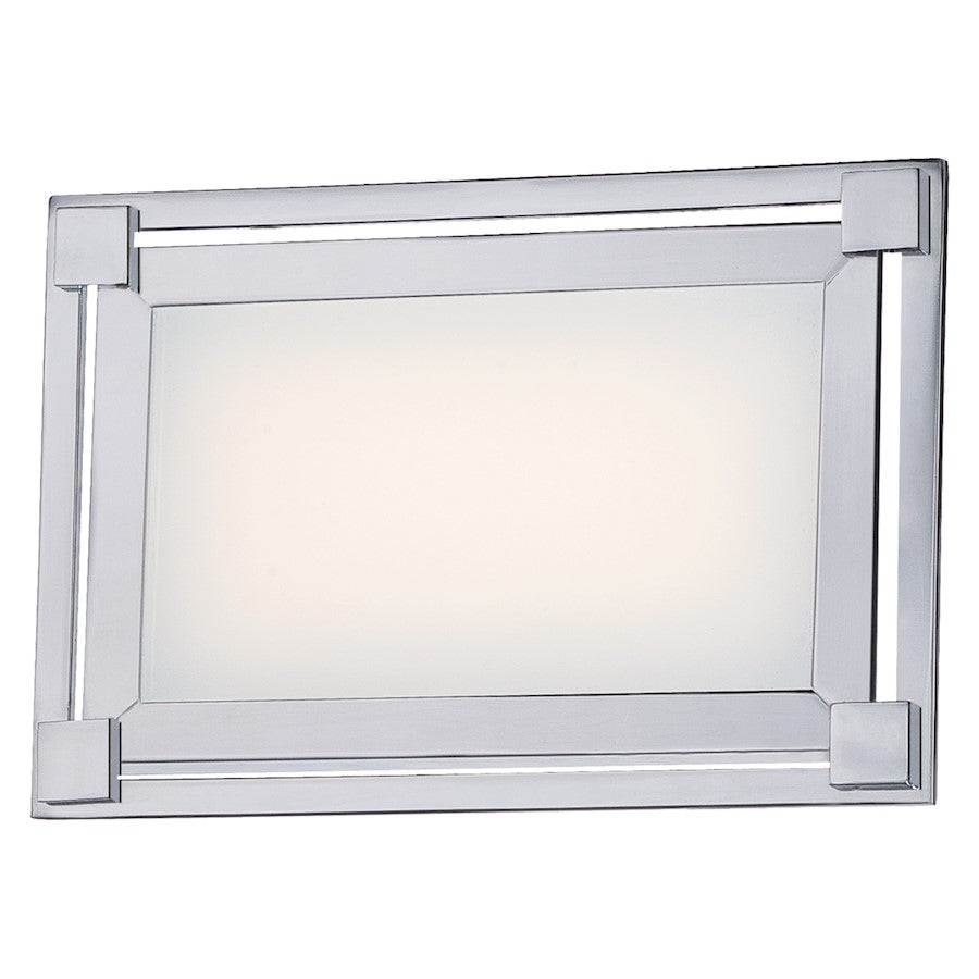 George Kovacs Framed 9in 1-Light LED Bath Vanity Light | Contemporary Chrome | Bathroom Vanity & Powder Room | 9 x 6 x 2 in | Model P1161-077-L