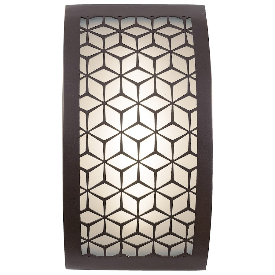 George Kovacs Copula 10in LED Outdoor Sconce | Modern Alder Bronze Aluminum | Entryway & Porch | 3 x 5 x 10 in | Model P1238-246-L