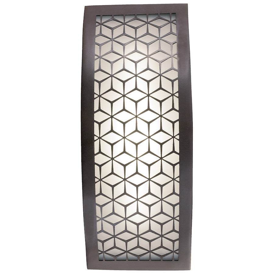 George Kovacs Copula 13in LED Outdoor Sconce | Modern Alder Bronze Aluminum | Entryway & Porch | 3 x 5 x 13 in | Model P1239-246-L